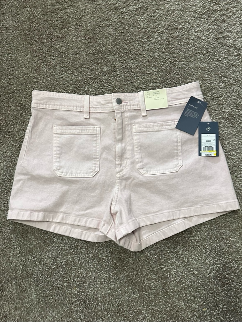 wild fable sailor shorts Pale Pink Denim High-Rise Shorts